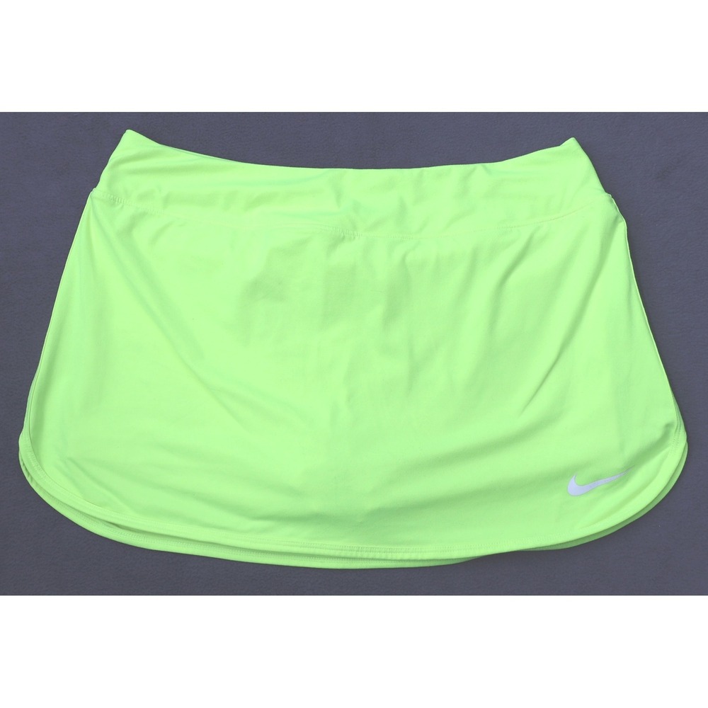 Nike Court Victory Skort Women M Neon Lime Green Excellent Athleisure 728777